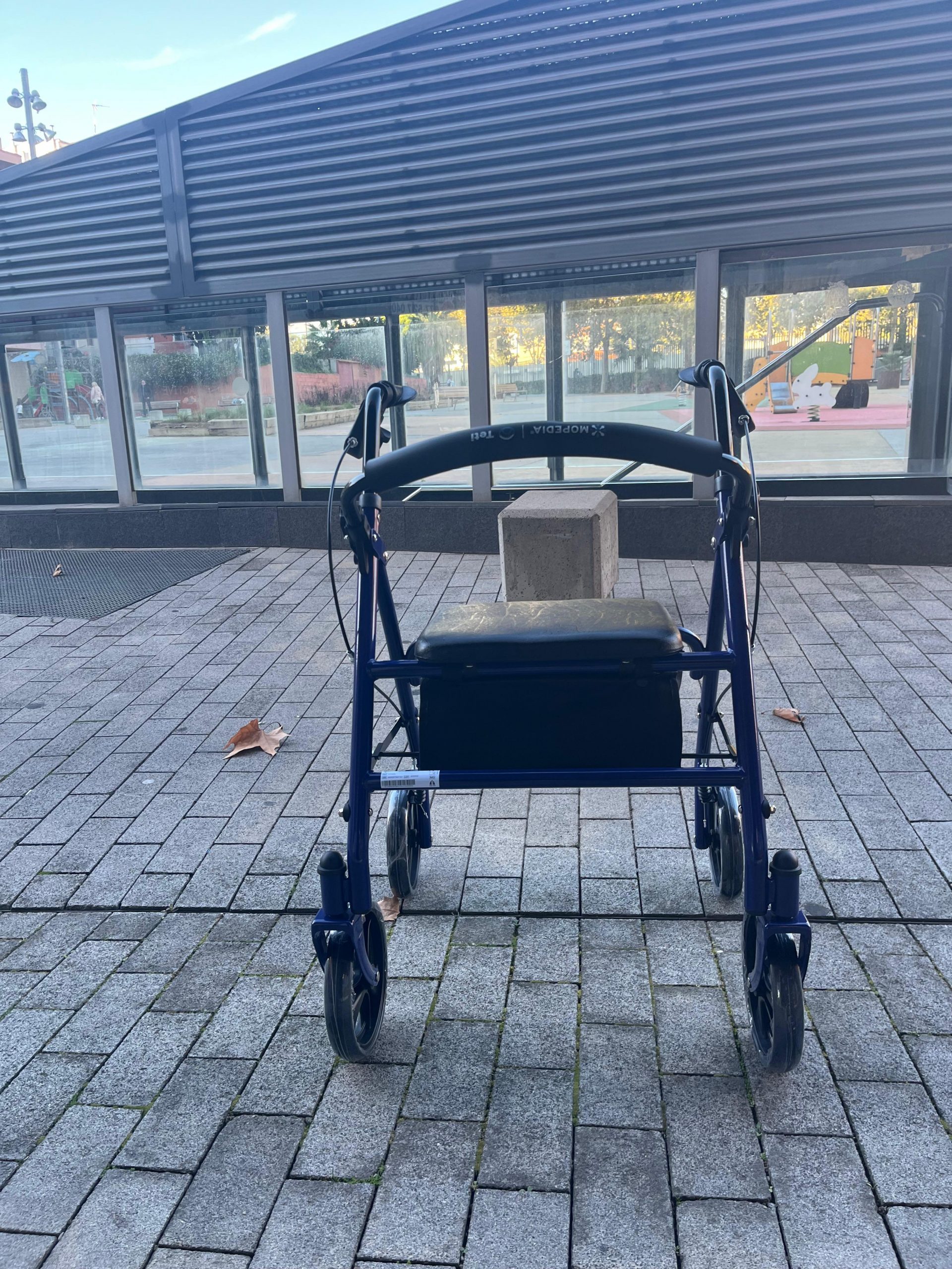 REF: R/86B ROLLATOR DE ACERO " TETI " COLOR AZUL PLEGABLE - Imagen 7