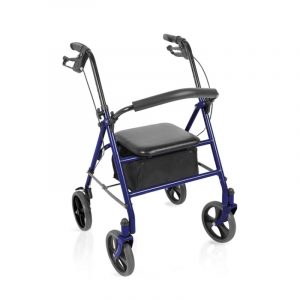 REF: R/86B ROLLATOR DE ACERO " TETI " COLOR AZUL PLEGABLE