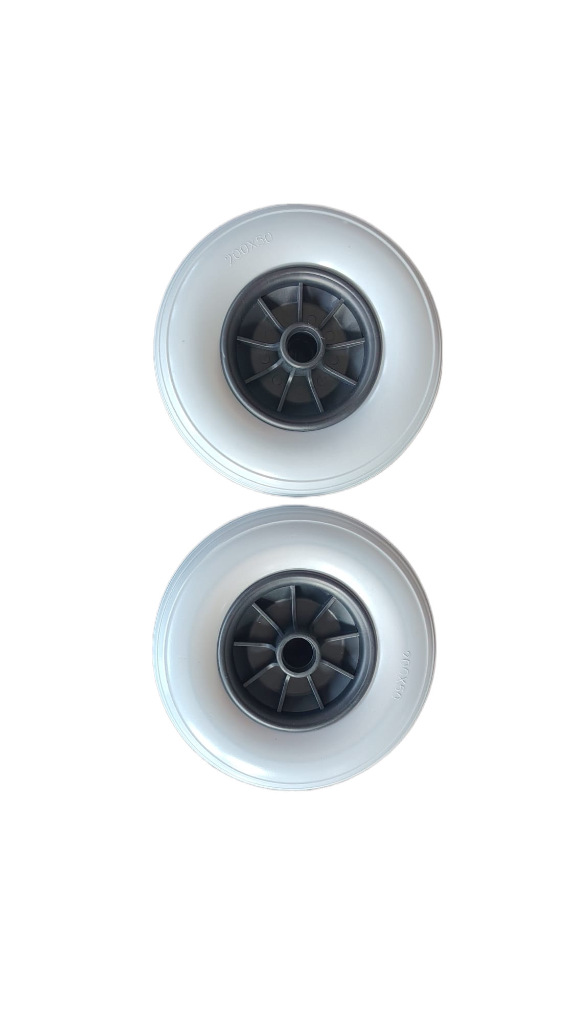 REF: RL/001 - RUEDA DELANTERA COLOR GRIS 200X50 PARA SILLA DE RUEDAS ELECTRICA POWER CHAIR